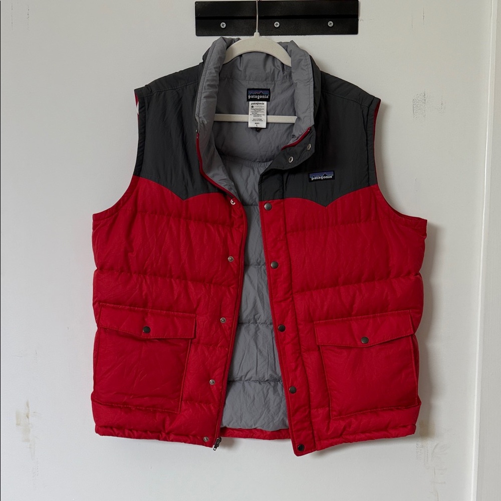 Patagonia Two-Tone Red and Gray Vest